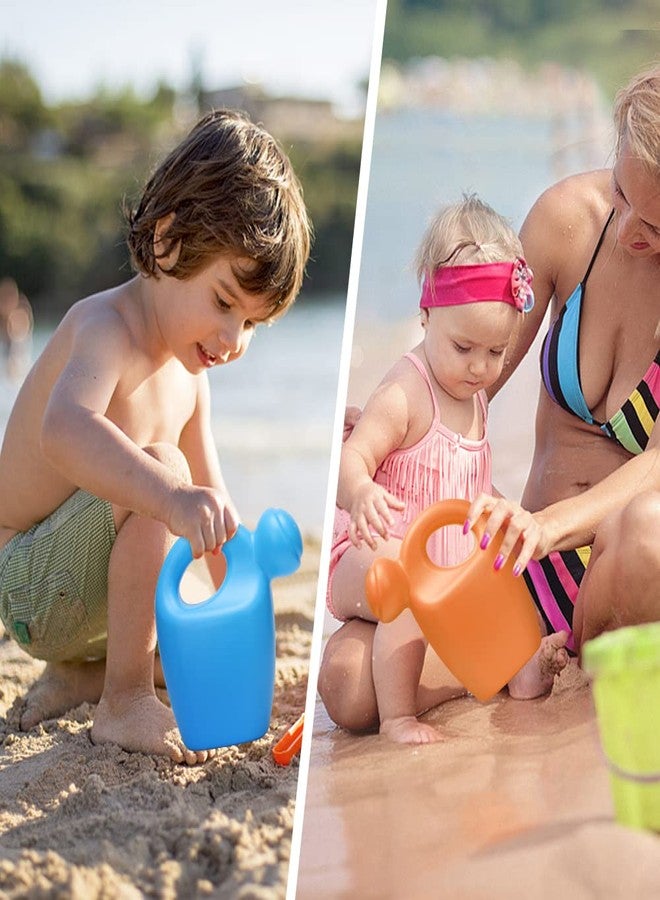 Dilabnba Beach Sand Watering Can Toy for Kids, Havy Duty Plastic Water Can for Garden Beach Bath Play Time, Water Can Garden Sandbox Tools for Boys Girls, 2PCS - Blue Green - Image 3