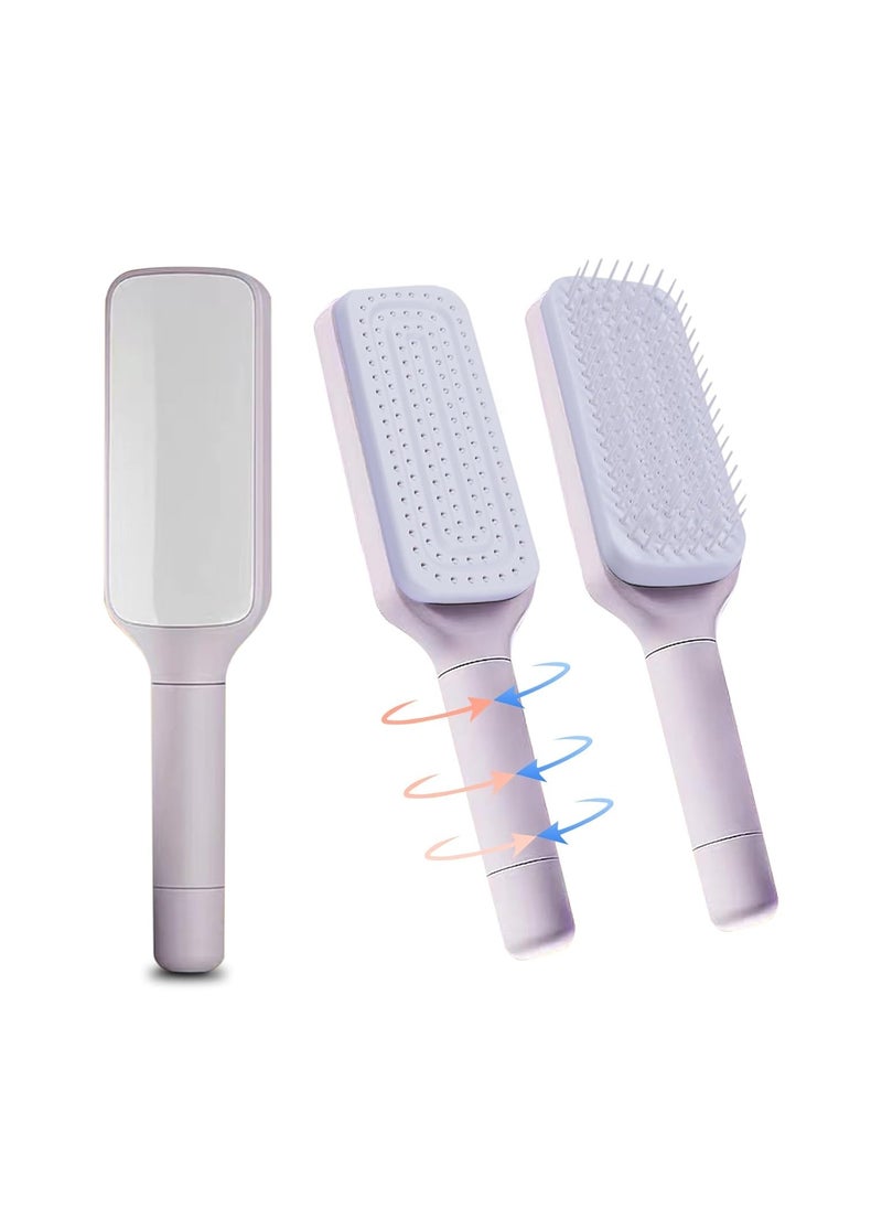 Generic Self Cleaning Detangling Hair Brush Organic No-Pull Rotating Design for Effortless Wet & Dry Hair Care Professional Brush for Men and Women (Assorted Color)  - Image 2