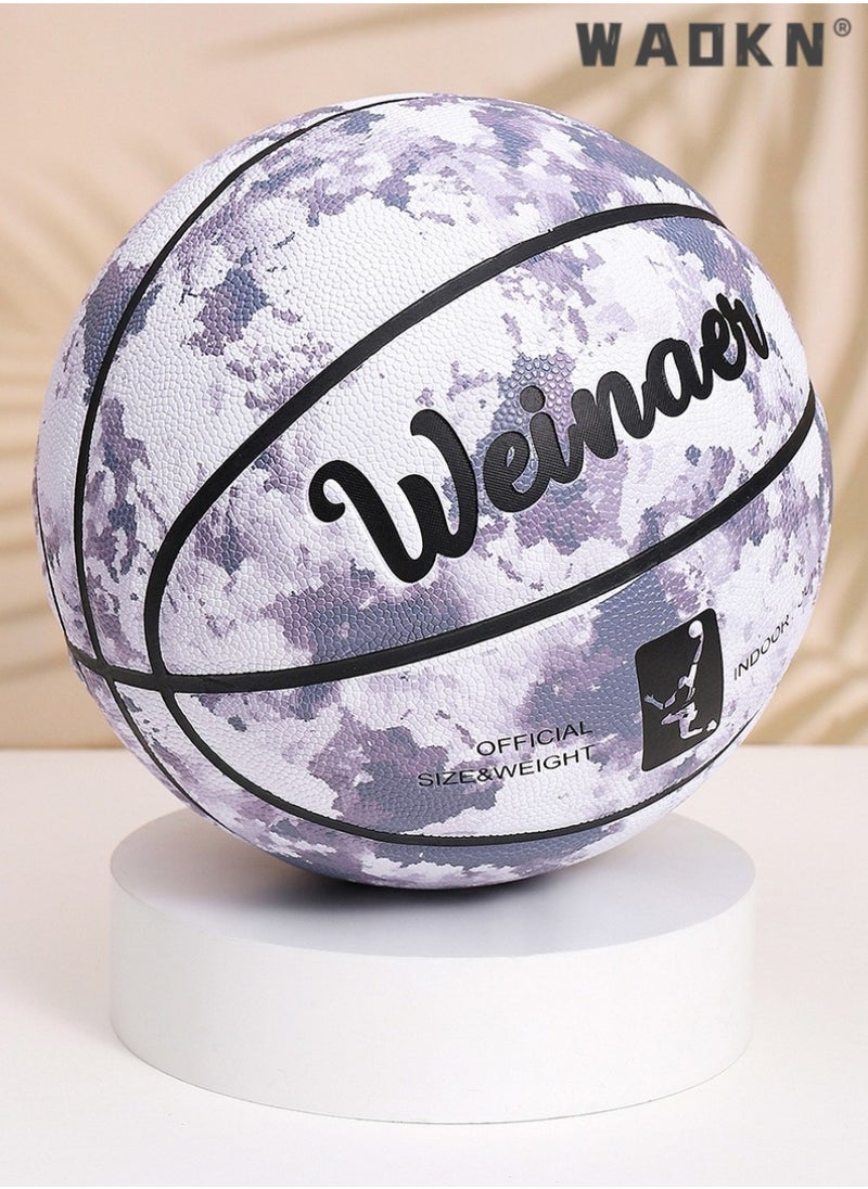 WAOKN Basketball Standard Offical Indoor Outdoor Basketball Leather Game Basketball Game Training Universal Basketball Outdoor Sports Goods,Made for Adults & Youth, Official Basketball Size 7  - Image 4