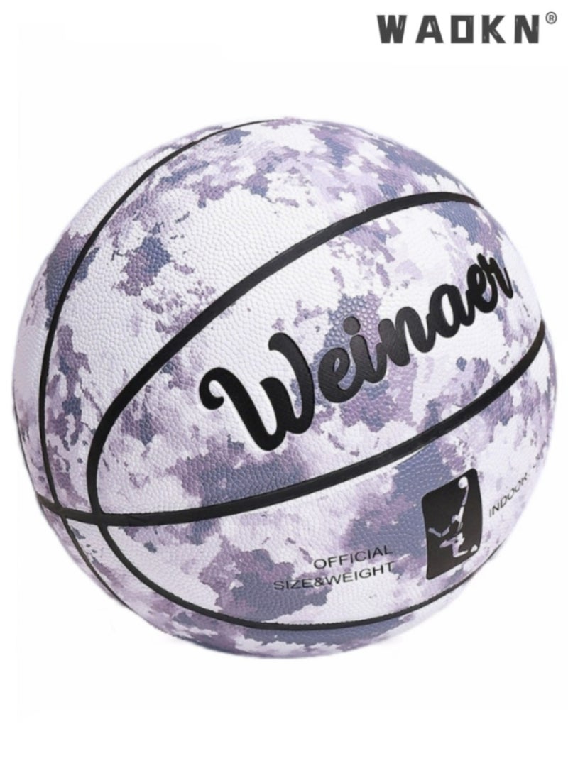WAOKN Basketball Standard Offical Indoor Outdoor Basketball Leather Game Basketball Game Training Universal Basketball Outdoor Sports Goods,Made for Adults & Youth, Official Basketball Size 7  - Image 1