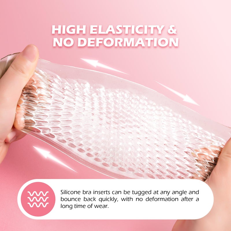 Yofidra Silicone Bra Inserts and Breast Enhancers, Add 2 Cups, Breathable, Reusable,1 Pair - Image 5