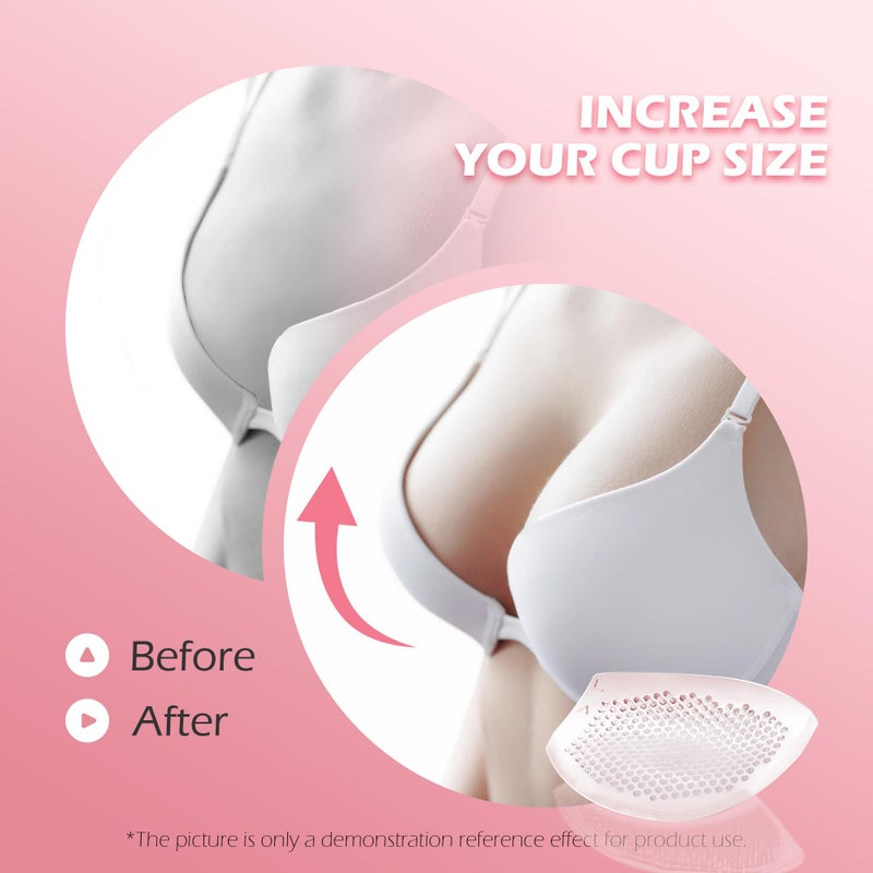 Yofidra Silicone Bra Inserts and Breast Enhancers, Add 2 Cups, Breathable, Reusable,1 Pair - Image 2