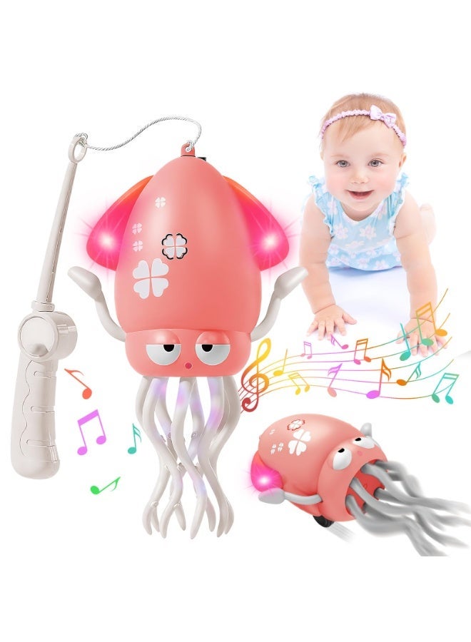 Kibee Dancing Squid Baby Toy(Pink） - Image 1