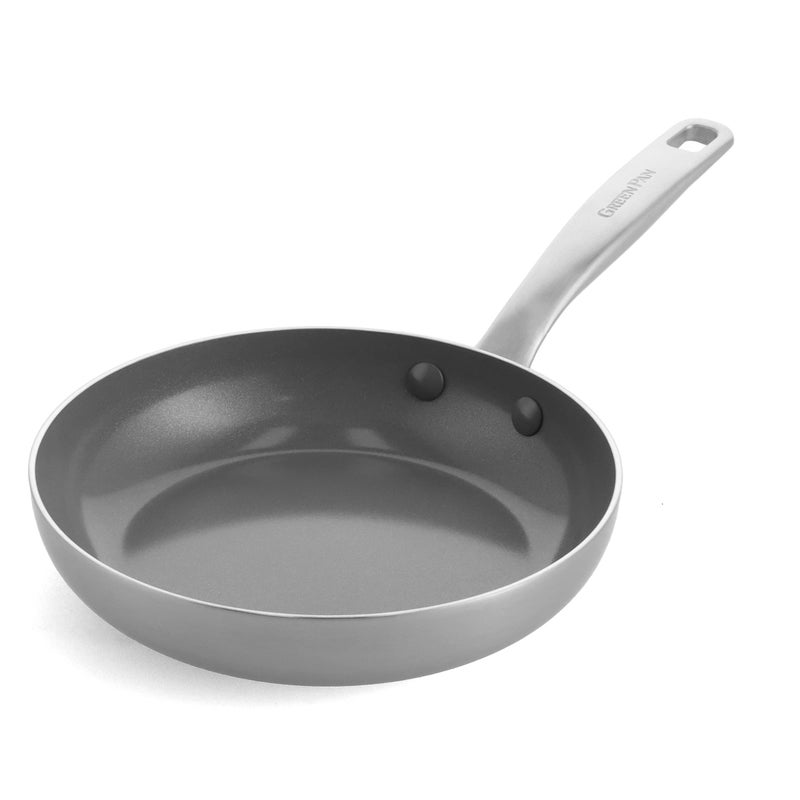 GreenPan Chatham TriPly Stainless Steel Healthy Ceramic Nonstick 8 Frying Pan Skillet PFASFree Induction Suitable Dishwasher Safe Silver