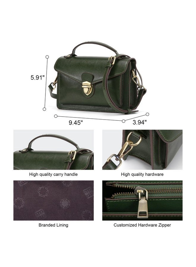 BOYATU Genuine Leather Top-Handle Bag For Women: Crossbody Handbags - Vintage Messenge Bag Buckle Shoulder Purse  - Image 1