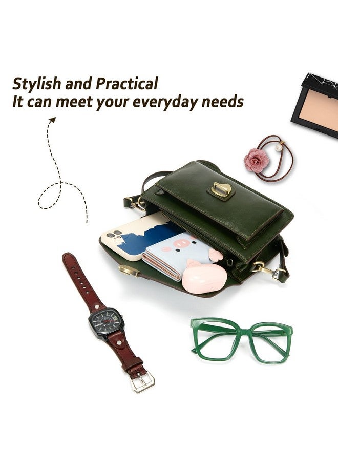 BOYATU Genuine Leather Top-Handle Bag For Women: Crossbody Handbags - Vintage Messenge Bag Buckle Shoulder Purse  - Image 4