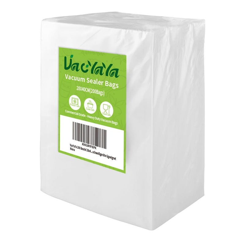 VacYaYa 200 Bags 28x40cm Vacuum Food Sealer Machine  Freezer  sous vide BPA Free PreCut Bags