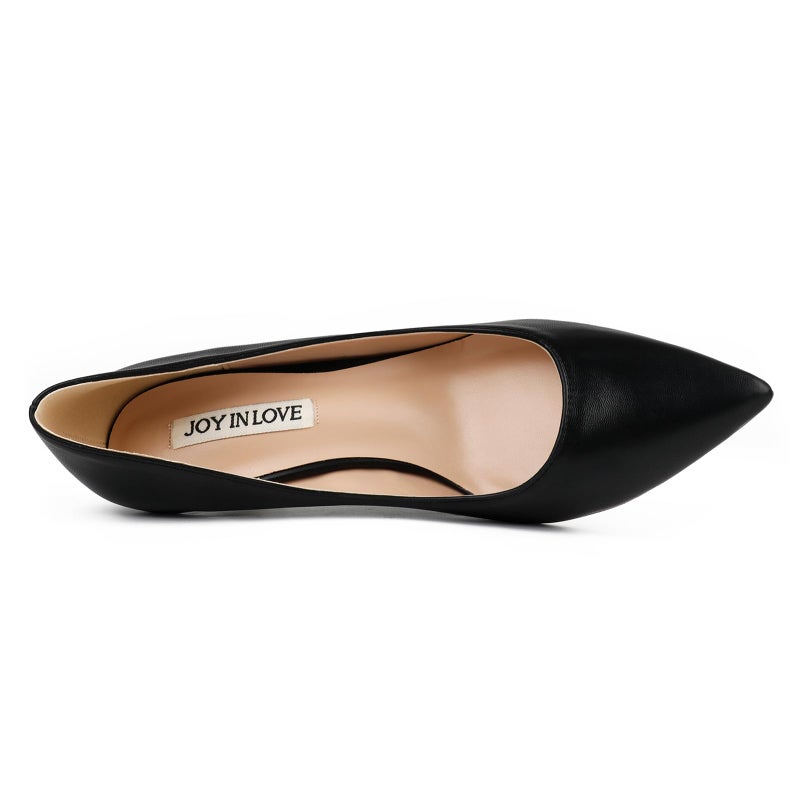 JOY IN LOVE Pumps for Women Chunky Heels Comfortable Block Heel Work Dress Pump Shoes Black Matte 8.5US - Image 4