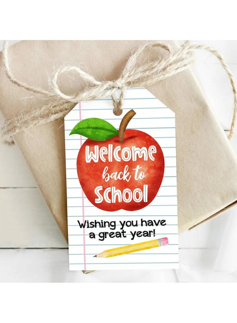 Welcome Back to School Gift Tags for Students Teachers Gifts, First Day of School Gifts Decorations for Kids, Party Favors Supplies Gift Tag Stickers, Gift Labels for Kindergarten