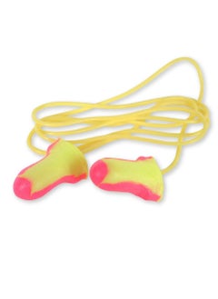 Howard Leight Howard Leight LL-30 Laser Lite Disposable Foam Corded Earplugs, Polyurethane Foam, One Size, Pink/Yellow (Pack of 100) 