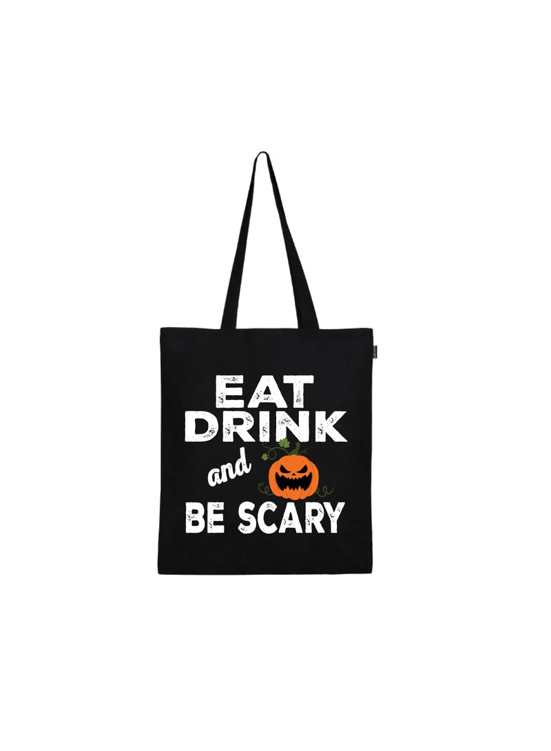 PRINTSHOP4ME Eco-Friendly Tote Bags-Reusable Fabric Candy Bags With Handles Black Party Favor Bags With Designs- Perfect For Groceries,And Everyday Use - Image 1