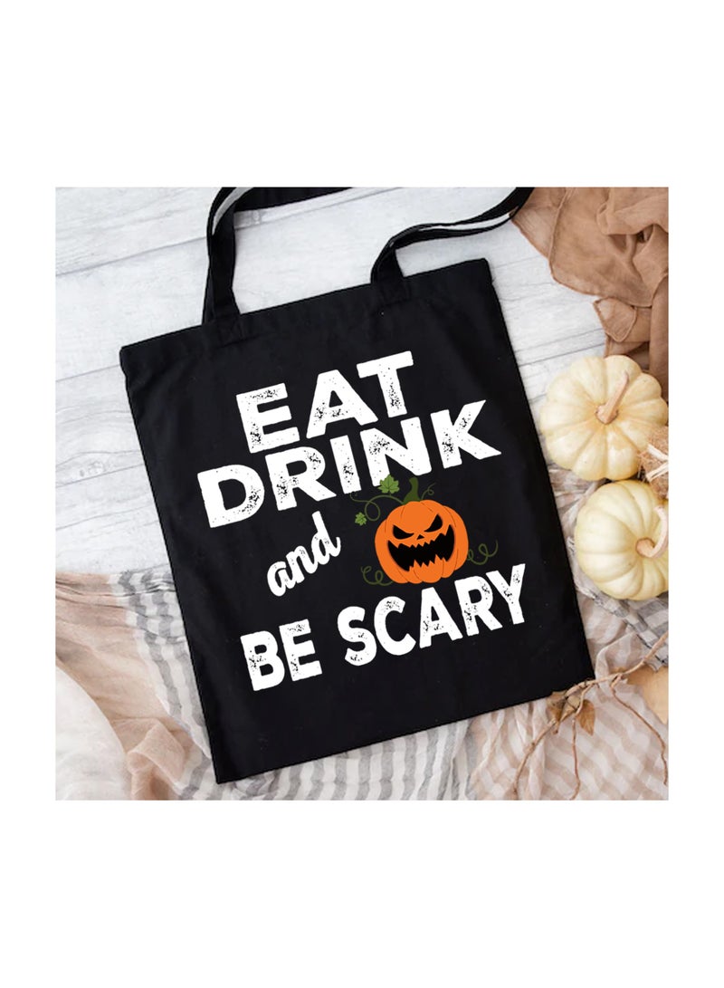 PRINTSHOP4ME Eco-Friendly Tote Bags-Reusable Fabric Candy Bags With Handles Black Party Favor Bags With Designs- Perfect For Groceries,And Everyday Use - Image 2