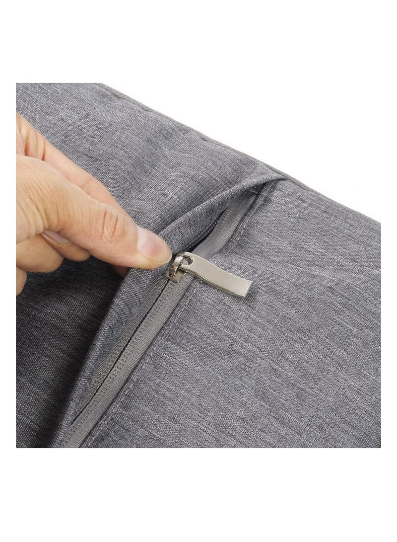Color Grey Zipper Pouch 13 And 13.3 Inch Laptop Sleeve Bag Cover with Charger Pouch Dustproof Waterproof Hand Bag for Men or Women - Image 2