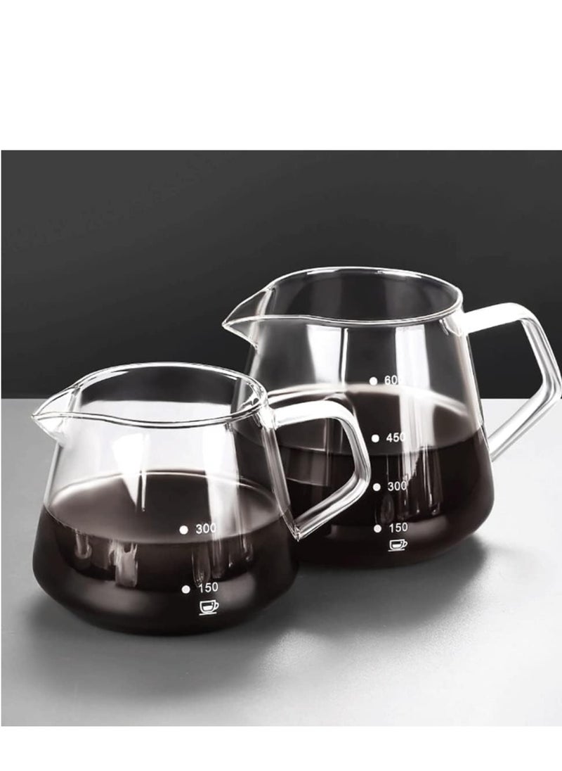 TRASSLE Pour Over Coffee Maker - 20 OZ /600ML Glass Carafe Coffee Server with Glass Coffee Dripper/Filter, Drip Coffee Maker Set for Home or Office  - Image 2