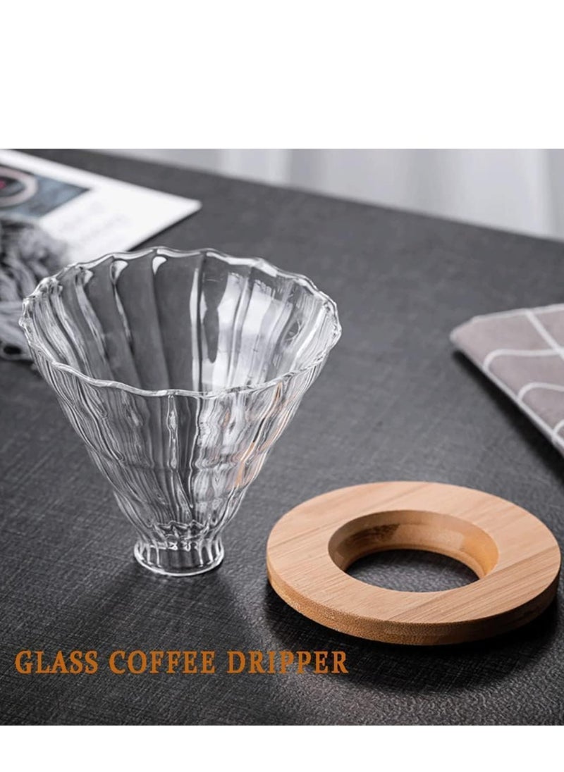 TRASSLE Pour Over Coffee Maker - 20 OZ /600ML Glass Carafe Coffee Server with Glass Coffee Dripper/Filter, Drip Coffee Maker Set for Home or Office  - Image 3