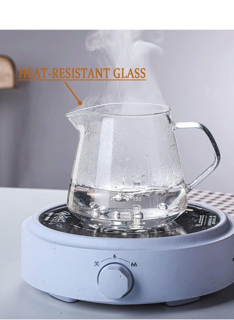 TRASSLE Pour Over Coffee Maker - 20 OZ /600ML Glass Carafe Coffee Server with Glass Coffee Dripper/Filter, Drip Coffee Maker Set for Home or Office  - Image 4