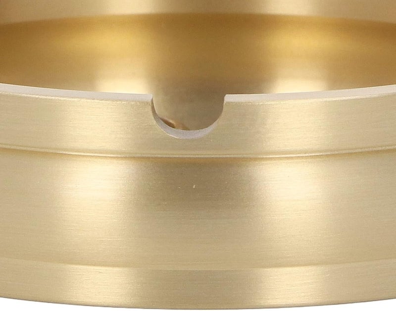 Brass Ashtray Handcrafted Modern Stylish Decorative Cigarette Ashtray, Easy Clean Portable Tabletop Ashtray for Home Office Outdoor Use with Durable Brass Construction - Image 4