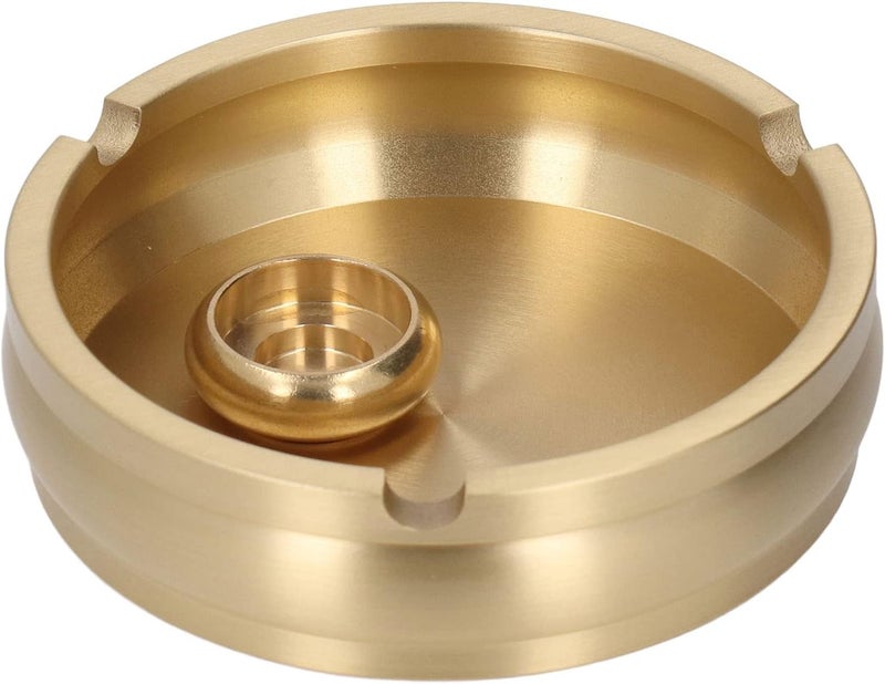 Brass Ashtray Handcrafted Modern Stylish Decorative Cigarette Ashtray, Easy Clean Portable Tabletop Ashtray for Home Office Outdoor Use with Durable Brass Construction - Image 1