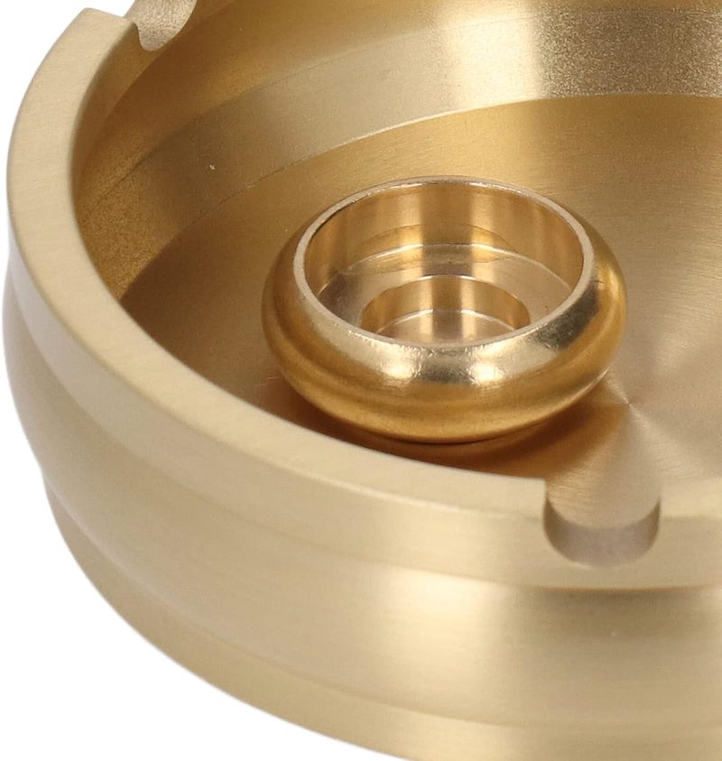 Brass Ashtray Handcrafted Modern Stylish Decorative Cigarette Ashtray, Easy Clean Portable Tabletop Ashtray for Home Office Outdoor Use with Durable Brass Construction - Image 3