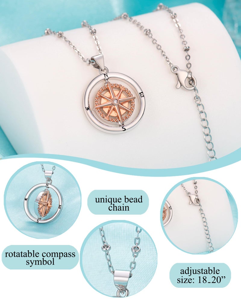 Shonyin Graduation Gifts for Her 2025, Compass Necklace College Masters Degree Cool High School 8th 5th 6th Grade Senior Middle School Graduation Jewelry Gifts for Girls Daughter Best Friend Niece Class of 2025 - Image 5
