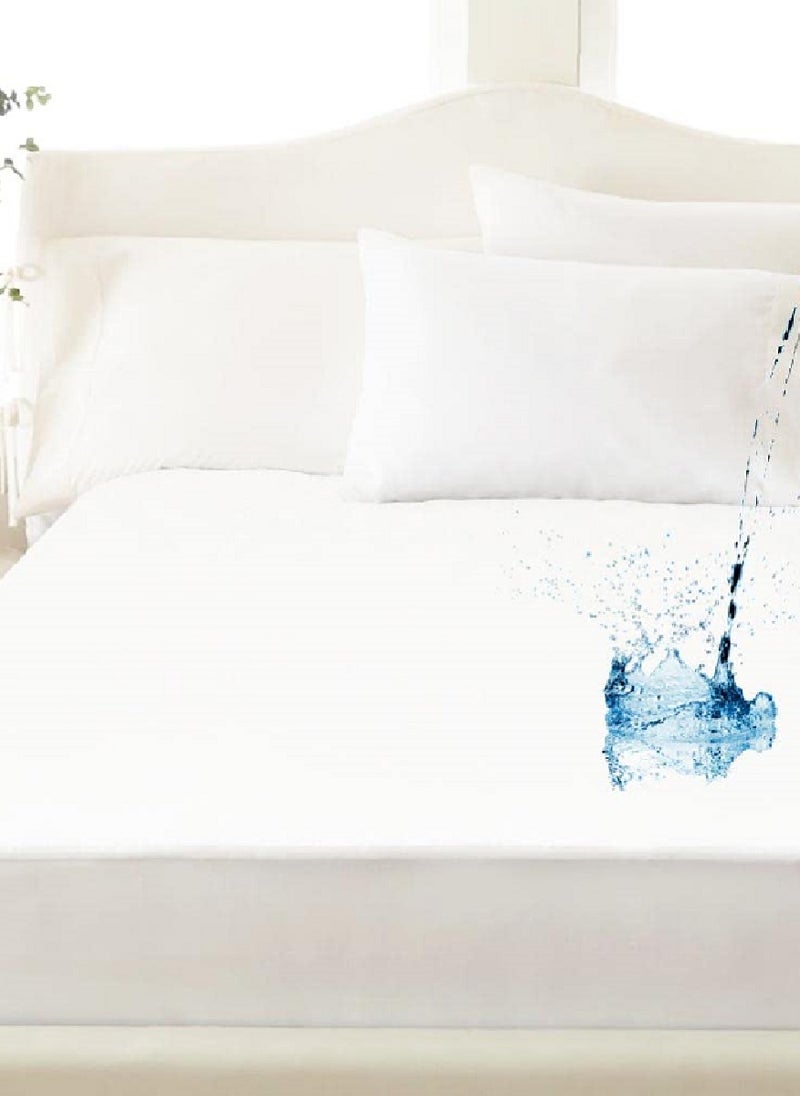 Blueberry Waterproof Super Mattress Protector Terry Towelling 200X200+30cm  - Image 1