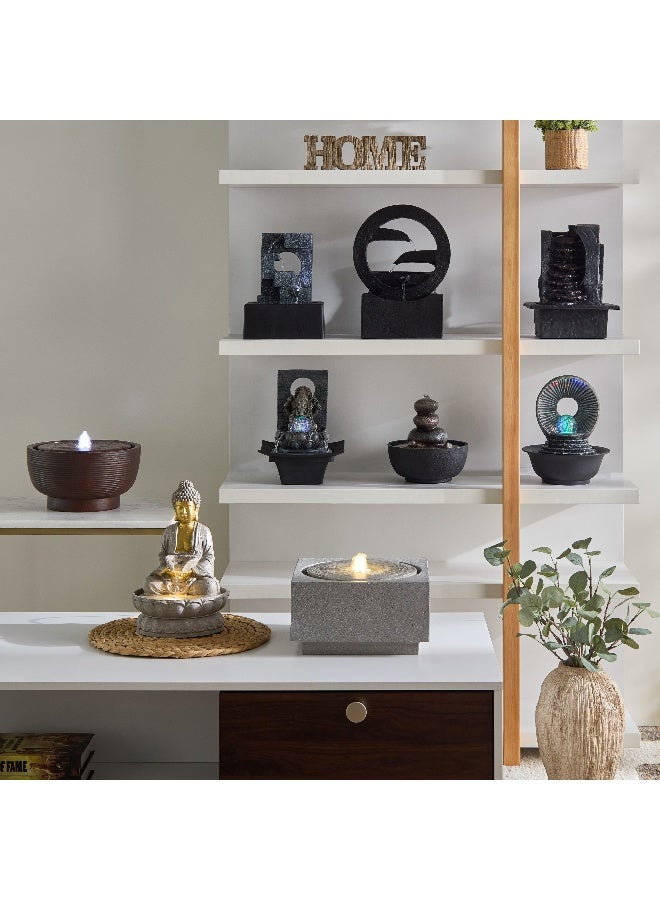 Home Box Serene Modern Led Stone Fountain - 28X28X15 Cm  - Image 5