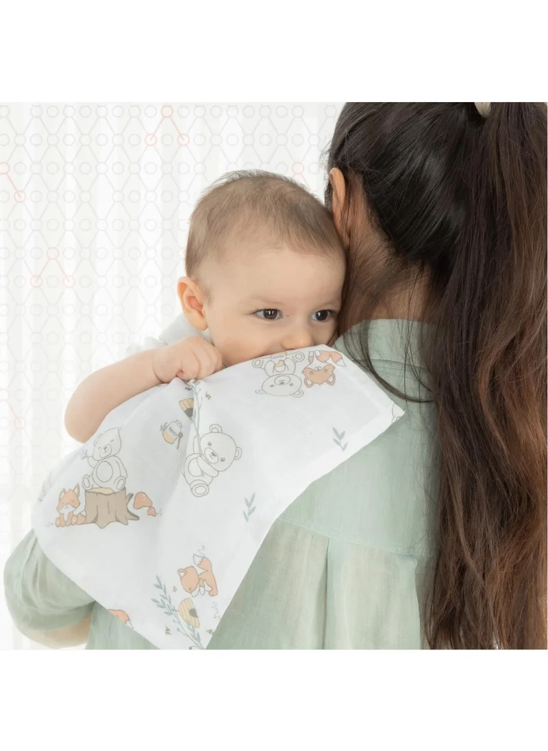 Gezenbebe Hero 3-Piece Muslin Mouth and Shoulder Diaper Set (30x30) Bunny