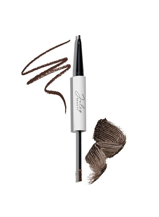 Julep Brow 101-2-in-1 Eyebrow Pencil and Tinted Brow Gel - Dark Brown - Waterproof - Thickening Silk Fibers - All Day Hold - Fill Define and Shape Brows - Image 1