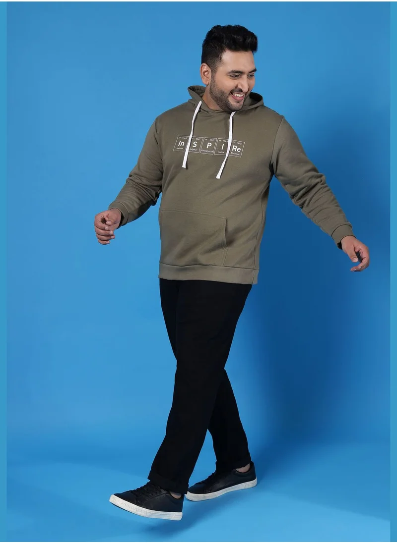 Instafab Plus Front Pocket Printed Hoodie