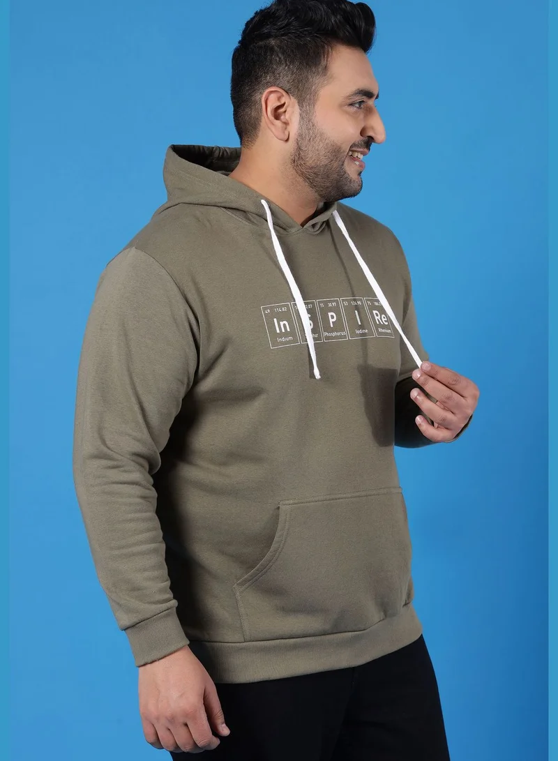 Instafab Plus Front Pocket Printed Hoodie