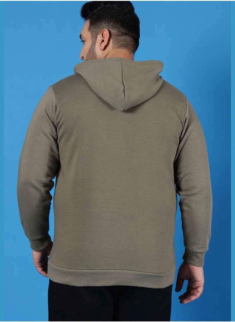 Instafab Plus Front Pocket Printed Hoodie