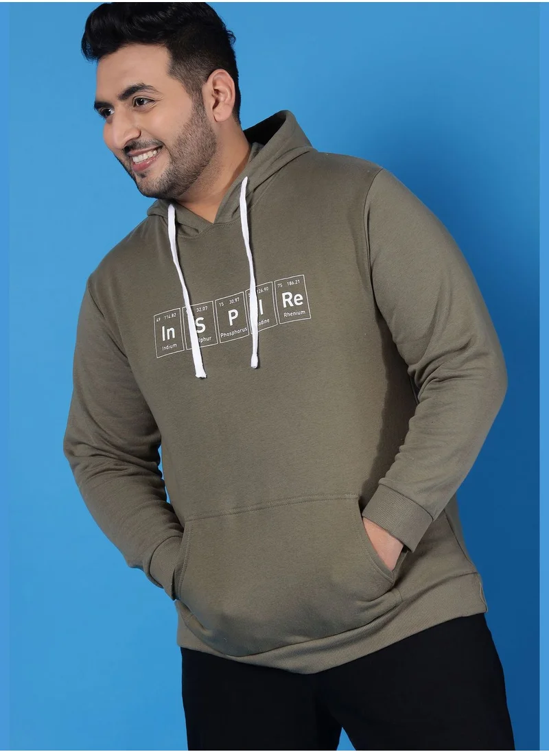 Instafab Plus Front Pocket Printed Hoodie