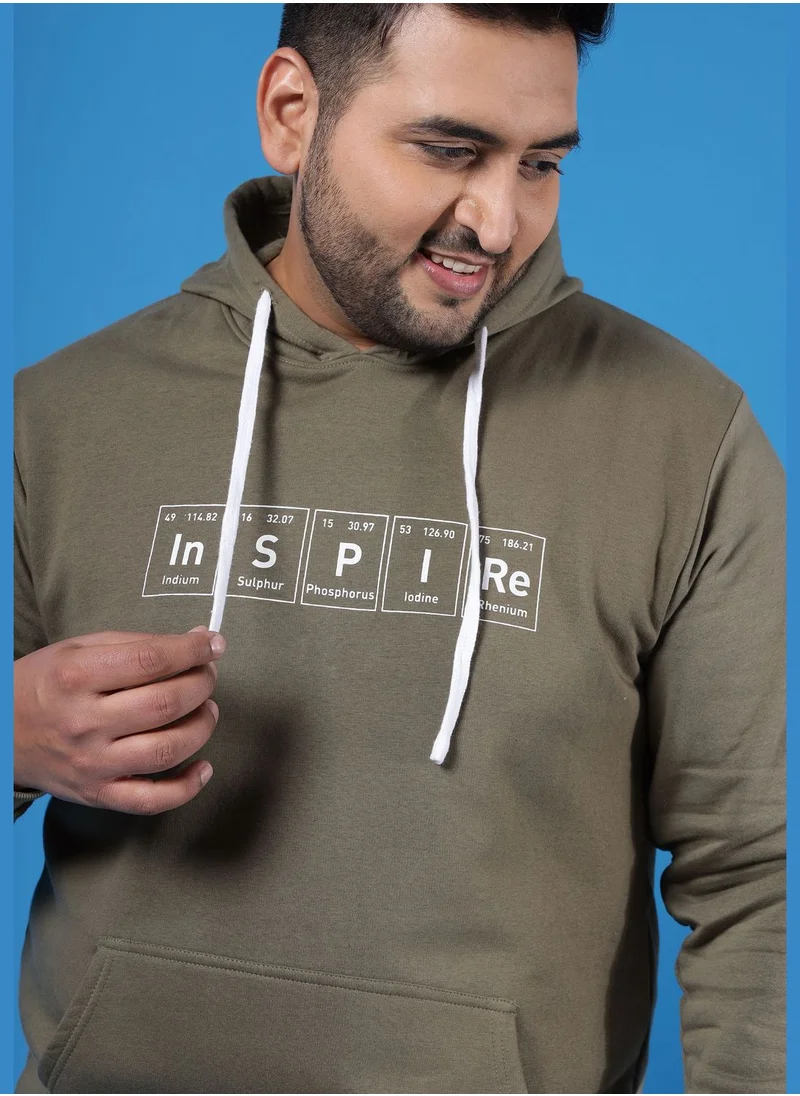 Instafab Plus Front Pocket Printed Hoodie