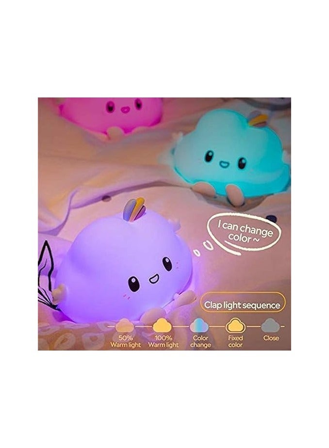 general Cute  night light for children toddlers, ambient nursery night light, nursery/bedroom/bedside soothing light, rechargeable battery - Image 2