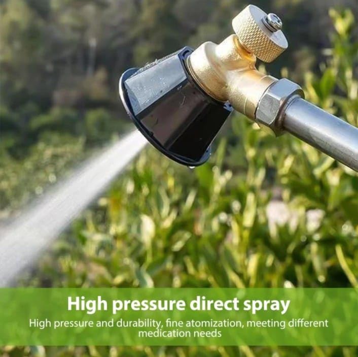DGK Adjustable Pressurized Sprayer Nozzle for Agricultural Power and Battery-Operated Sprayer Pump - 2 Spray Modes, Heavy-Duty Brass with Windproof Cap - Image 3