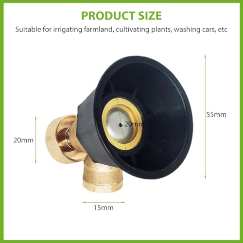 DGK Adjustable Pressurized Sprayer Nozzle for Agricultural Power and Battery-Operated Sprayer Pump - 2 Spray Modes, Heavy-Duty Brass with Windproof Cap - Image 5