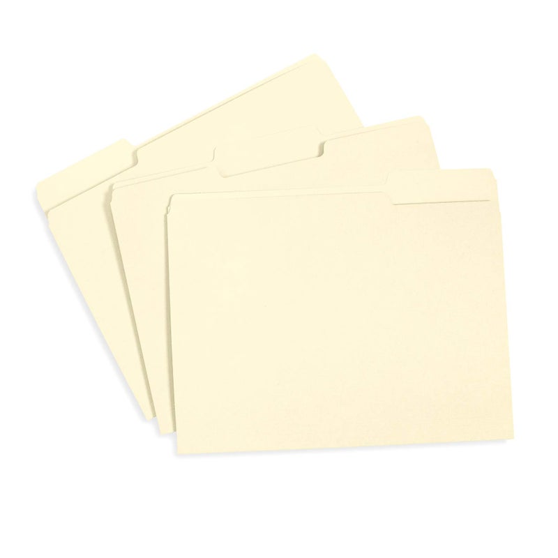 Blue Summit Supplies Manilla File Folders 8.5 x 11, 1/3 Cut Tab, Letter Size Vanilla folders, Great for Organizing and Easy File Storage, 100 Per Box (Manila) - Image 2
