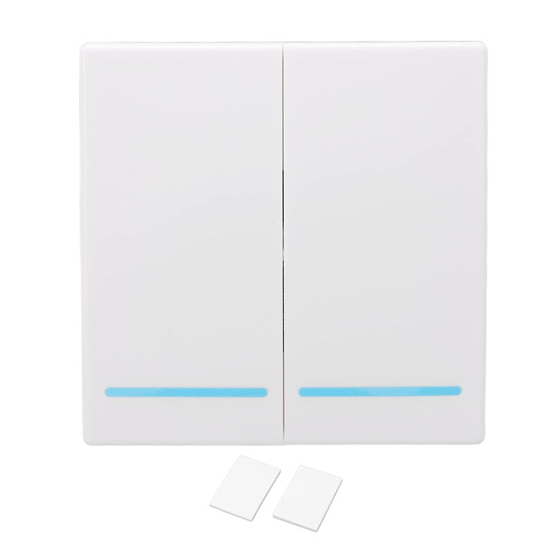 كلاراكو لوحة مفاتيح إضاءة لاسلكية مع جهاز تحكم عن بعد ذكي ومفتاح حائطي لتوصيل الإضاءة وتركيب مجاني (2 عصابة) - Image 1