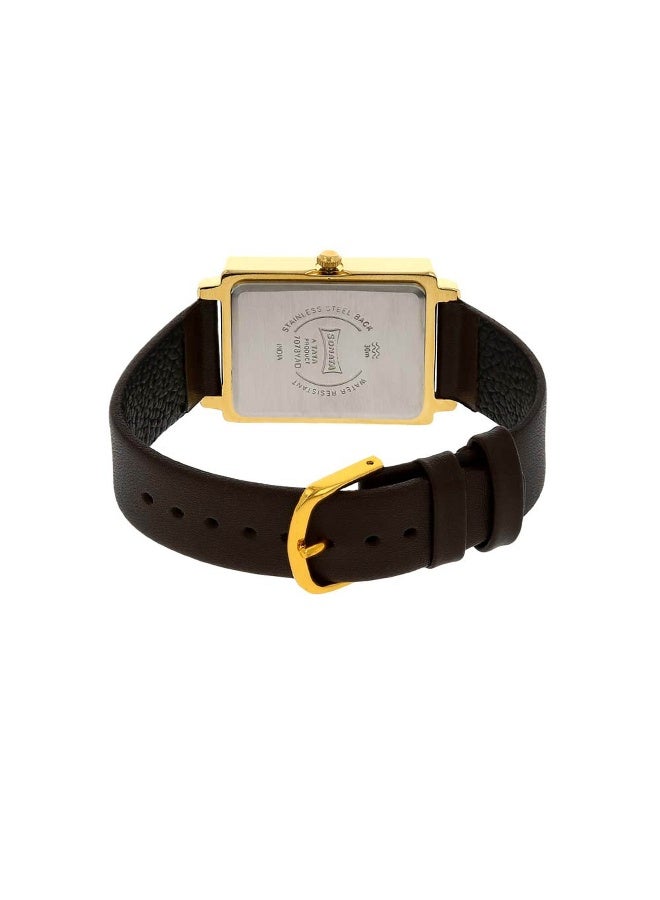 Sonata Quartz Analog White Dial Leather Strap Watch for Men - Image 4