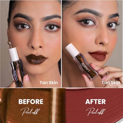 LAMIOR All Day Strong Peel-Off Lip Tattoo Kit | Long Lasting No-Fade Lip Stain | India’s First Matte Finish Peel-Off Lip Tint | Waterproof, Transfer-Proof & Ultra Hydrating | Vegan (Whimsical Masque) - Image 3