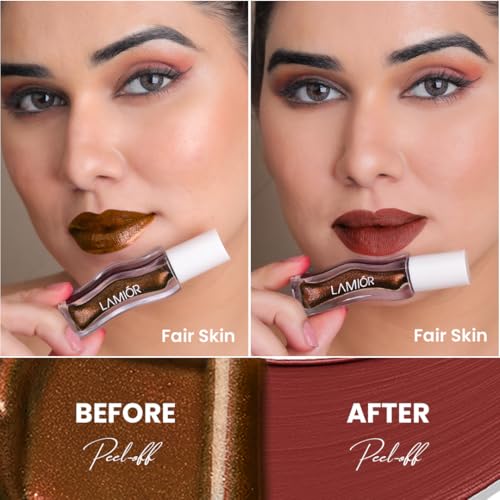 LAMIOR All Day Strong Peel-Off Lip Tattoo Kit | Long Lasting No-Fade Lip Stain | India’s First Matte Finish Peel-Off Lip Tint | Waterproof, Transfer-Proof & Ultra Hydrating | Vegan (Whimsical Masque) - Image 2