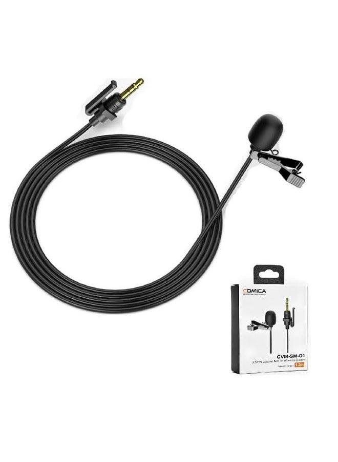 COMICA ميكروفون لافاليير احترافي كوميك CVM-SM-O1، ميكروفون مكثف متعدد الاتجاهات، ميكروفون مثبت على الملابس، ميكروفون لاف لنقل لاسلكي/كاميرا DSLR، ميكروفون تسجيل للمقابلات، المدونات، البث المباشر، إلخ - Image 1