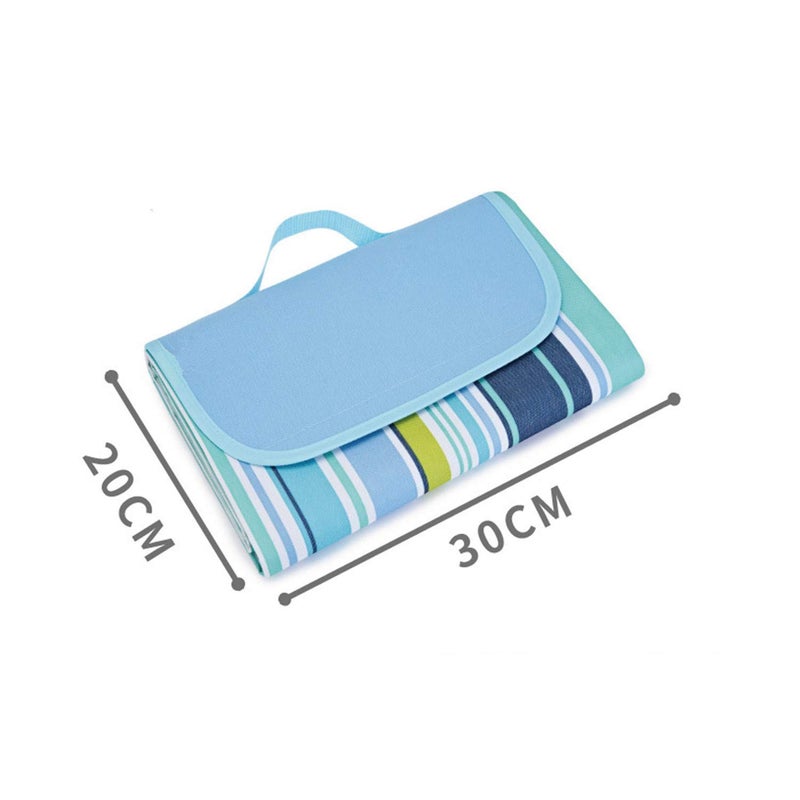 SMILEE Waterproof Foldable Outdoor Camping Mat Widen Picnic Mat Plaid Beach Blanket Blue 60" x 78" (152cm x 198cm) 4-6 People - Image 3