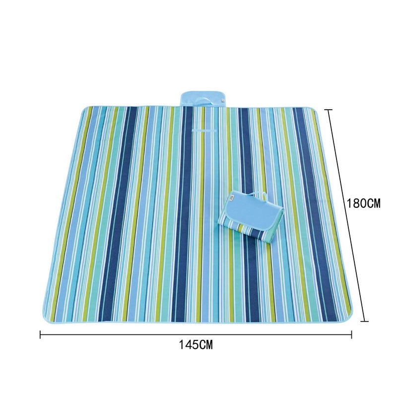 SMILEE Waterproof Foldable Outdoor Camping Mat Widen Picnic Mat Plaid Beach Blanket Blue 60" x 78" (152cm x 198cm) 4-6 People - Image 5