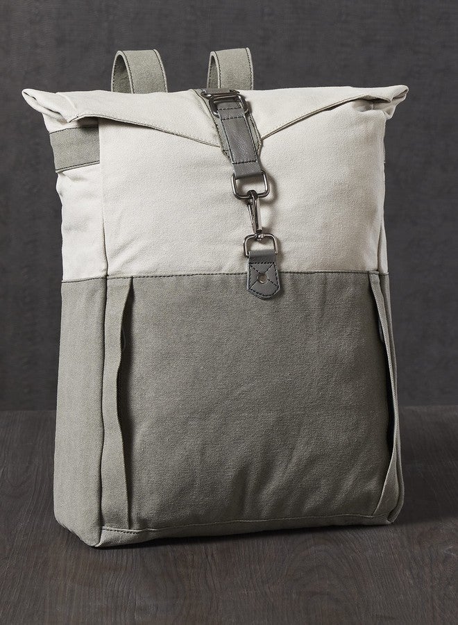 Mona B Laptop Backpack for Men & Women with Up to 14" Laptop Compartment - 15L Capacity - Ideal for Office, College, School & Travel - Ice Grey - Image 3