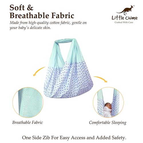 Little Chime New Born Baby Swing Cradle Set with Mosquito Net and Triangle Spring Set - Image 3