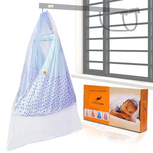 Little Chime New Born Baby Swing Cradle Set with Mosquito Net and Triangle Spring Set - Image 1