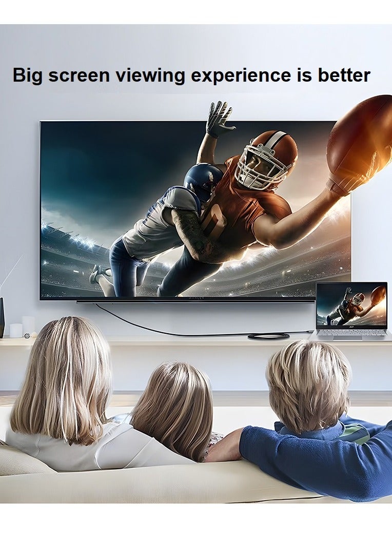 شيكسين كابل نقل عالي الدقة 4K بمعدل 60 هرتز من النوع C إلى HDMI بطول 2 متر، محول USB 3.1 من النوع C Thunderbolt 3 إلى HDMI بمعدل 4K بمعدل 60 هرتز - Image 2