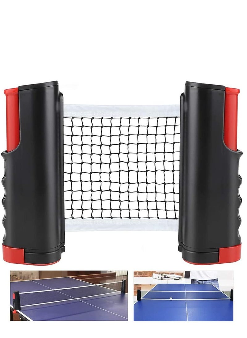 Generic Portable Telescopic Table Tennis Net Rack 170CM, Black/Red  - Image 2
