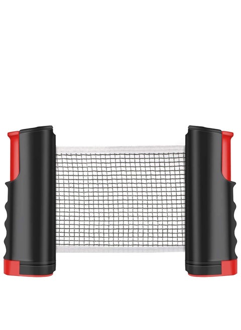 Portable Telescopic Table Tennis Net Rack 170CM, Black/Red